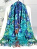  Irises Double-sided Oil Painting Scarf